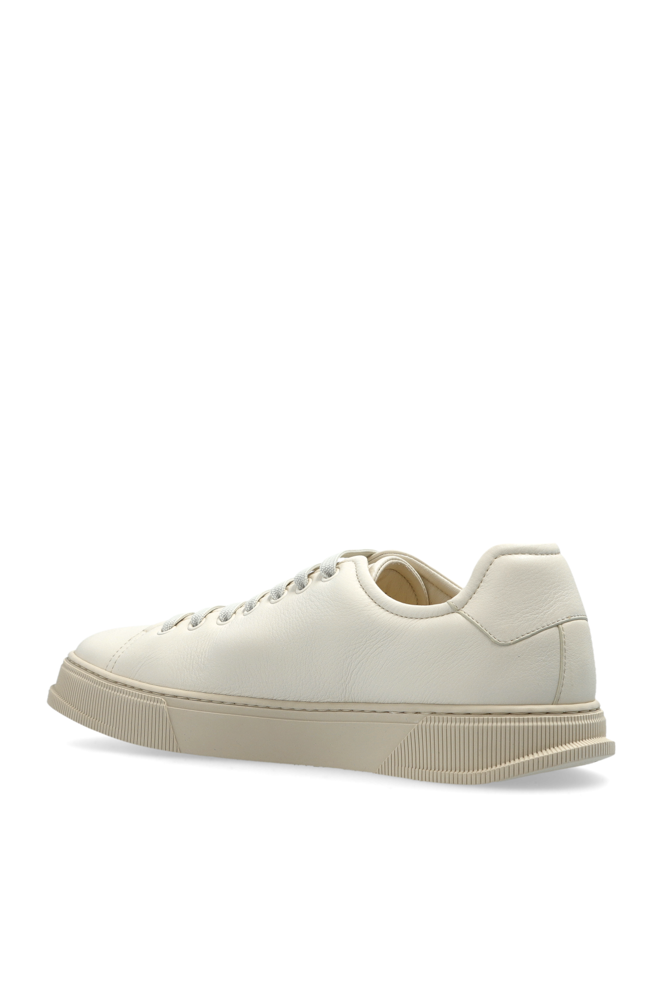 スニーカー FERRAGAMO Ivory leather sneakers (029773778859M MASCARPONE) Elastic lace sneaker - Men | Ferragamo